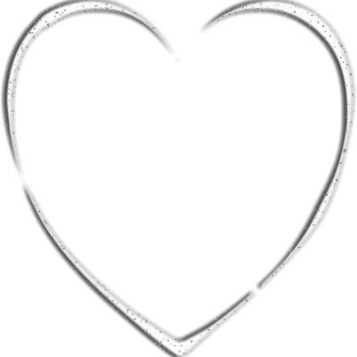 Artistic sketch outline of a love heart